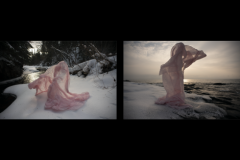 freeze casting (pink diptych) by David Andree